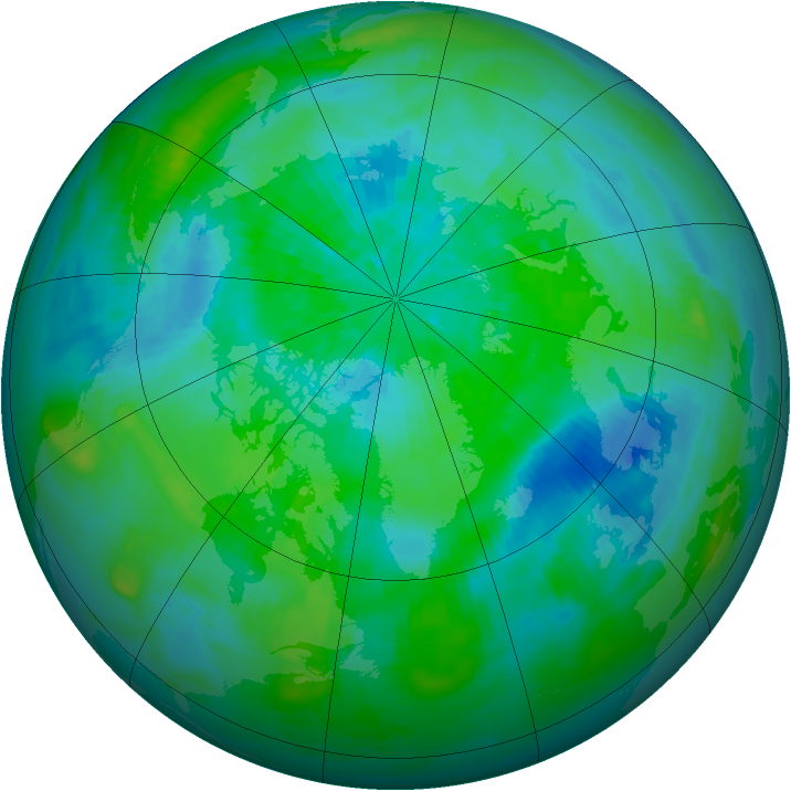 Arctic ozone map for 19 September 1988